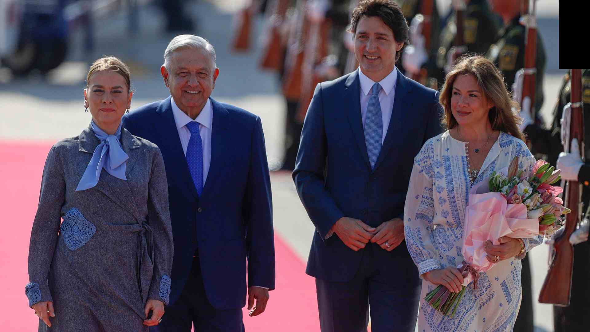 Amlo Joe Biden Y Justin Trudeau Cenan En Palacio Nacional N